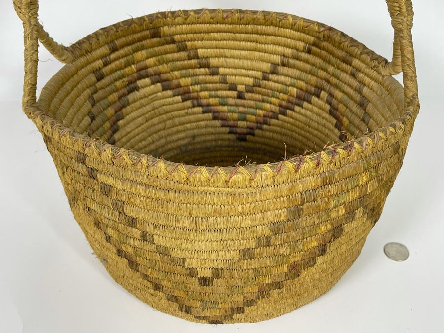 Vintage Native American Indian Handled Basket 12W X 14H [Photo 10]