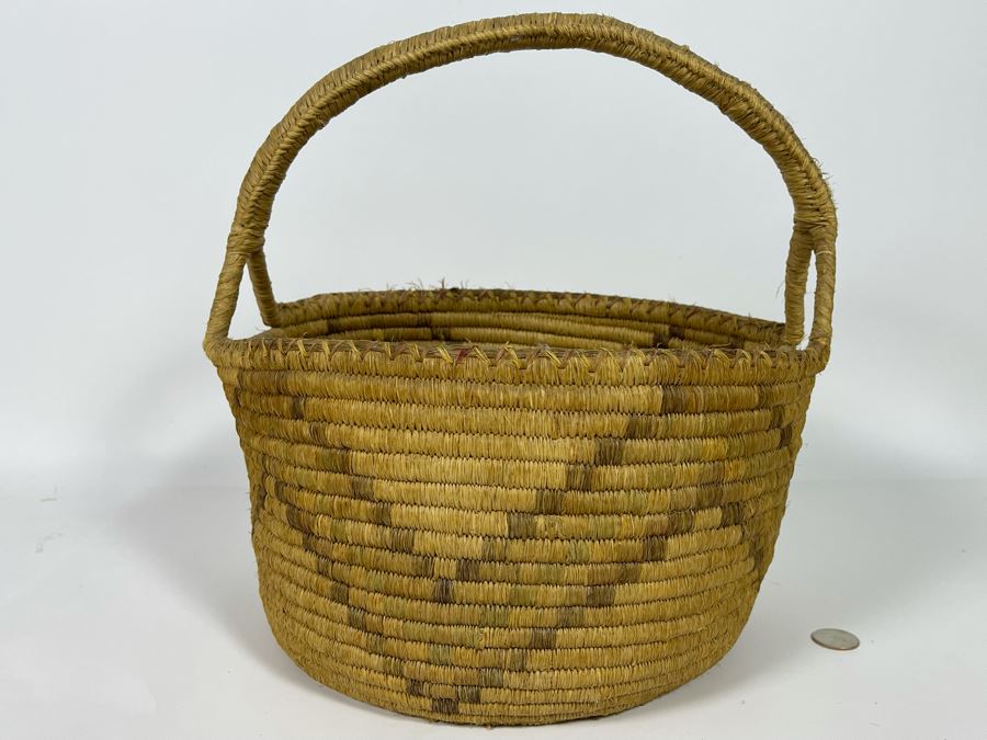 Vintage Native American Indian Handled Basket 12W X 14H [Photo 3]