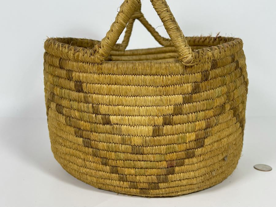 Vintage Native American Indian Handled Basket 12W X 14H [Photo 11]