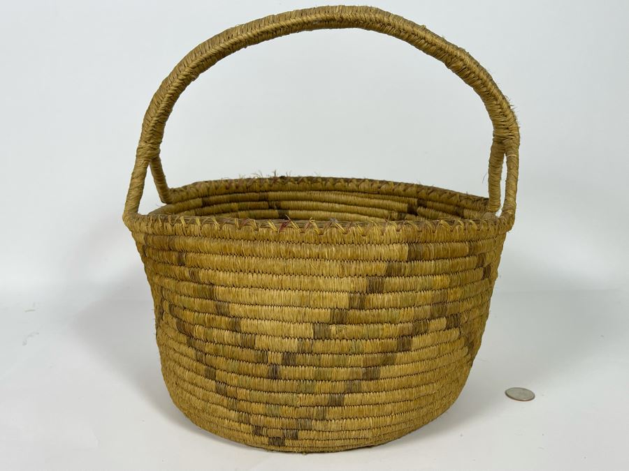 Vintage Native American Indian Handled Basket 12W X 14H [Photo 4]