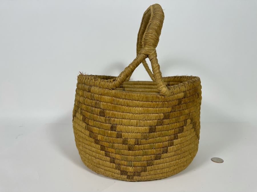 Vintage Native American Indian Handled Basket 12W X 14H [Photo 6]