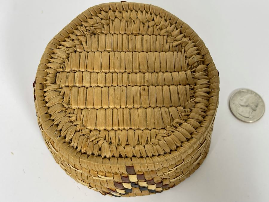 Small Native American Indian Fraser River Basket 4.5W X 2H [Photo 8]
