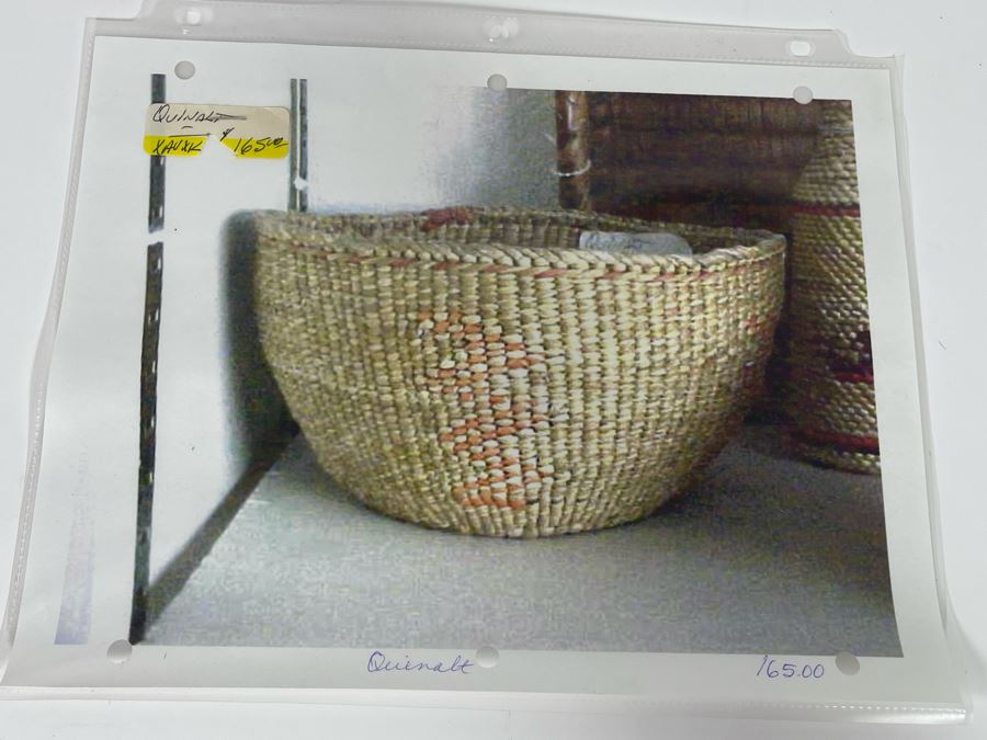 Vintage Quinault Indian Basket 7W X 3.5H [Photo 13]
