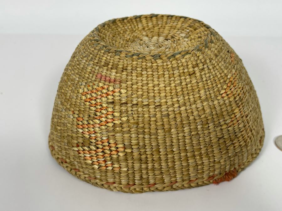 Vintage Quinault Indian Basket 7W X 3.5H [Photo 12]