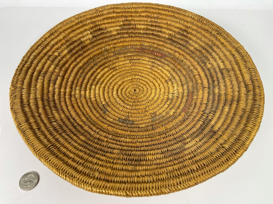 Vintage Native American Indian Navajo Wedding Basket 14W X 2H [Photo 5]