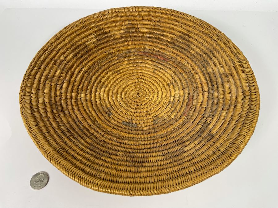 Vintage Native American Indian Navajo Wedding Basket 14W X 2H [Photo 4]