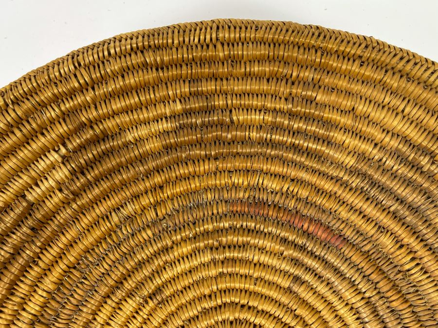 Vintage Native American Indian Navajo Wedding Basket 14W X 2H [Photo 9]