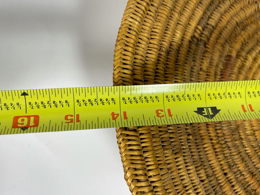 Vintage Native American Indian Navajo Wedding Basket 14W X 2H [Photo 14]