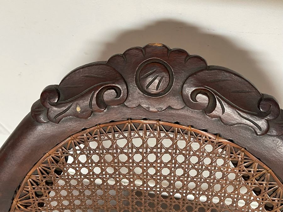Small Vintage Cane Back / Seat Rocking Chair 23W X 29D X 34H [Photo 6]