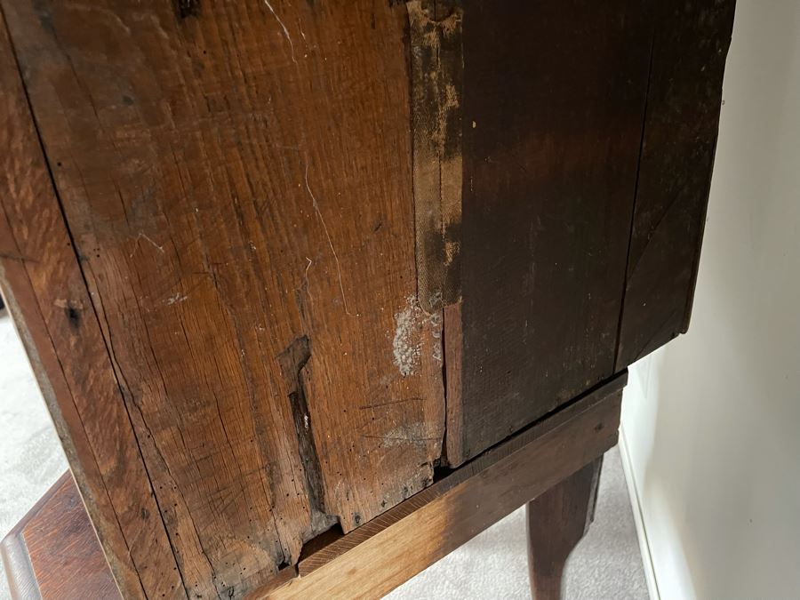 Antique Two-Piece Wooden Corner Cabinet 37W X 23D X 74H [Photo 14]
