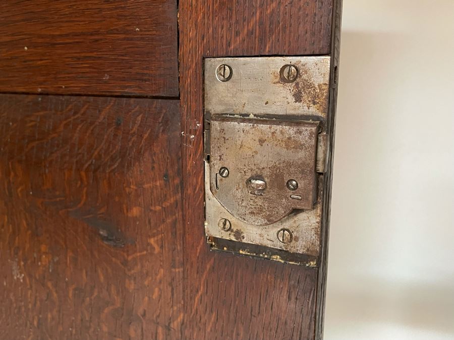 Antique Two-Piece Wooden Corner Cabinet 37W X 23D X 74H [Photo 9]