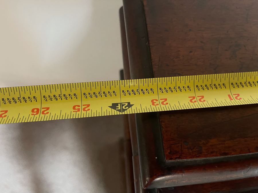 Antique English Gentleman’s Sea Captain’s Ship Pedestal Washstand With (3) Vintage Straight Razors 24W X 22D X 38H [Photo 22]