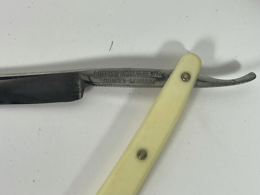 Antique English Gentleman’s Sea Captain’s Ship Pedestal Washstand With (3) Vintage Straight Razors 24W X 22D X 38H [Photo 19]