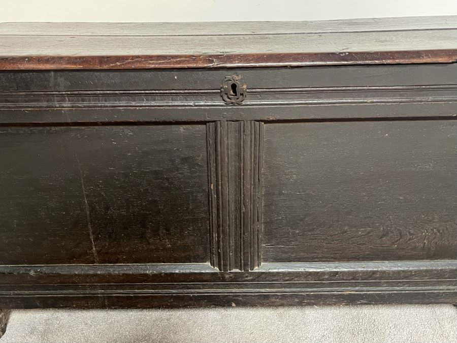 Antique Primitive Wooden Blanket Hope Chest 49.5W X 21D X 25H [Photo 6]