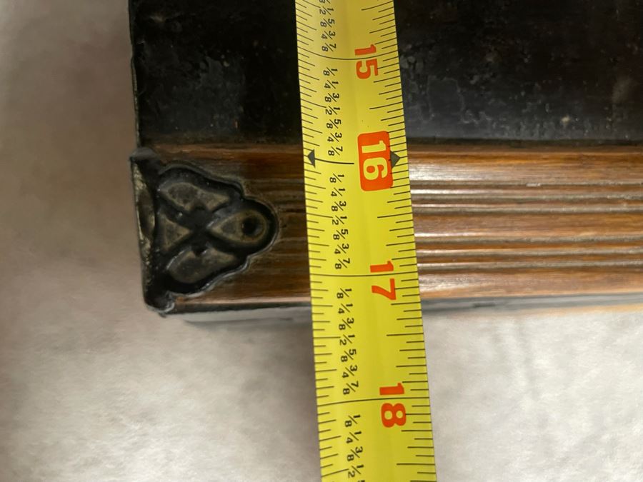 Vintage Domed Wood And Metal Trunk 32W X 17D X 19H [Photo 12]