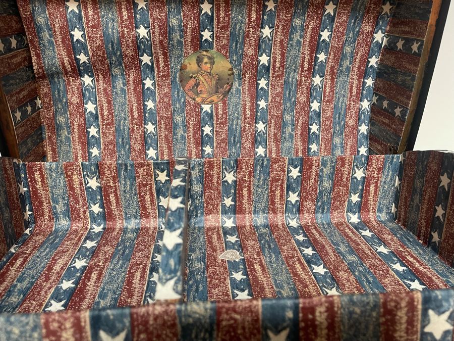 Vintage Domed Wood And Metal Trunk 27W X 16D X 20H [Photo 7]