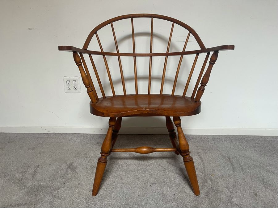 Vintage Brace Back Windsor Armchair Famous Reproductions Of Old New England Furniture By CB 27W X 20D X 34H [Photo 2]