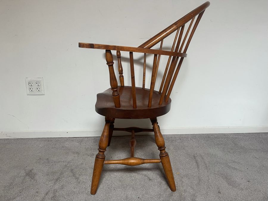 Vintage Brace Back Windsor Armchair Famous Reproductions Of Old New England Furniture By CB 27W X 20D X 34H [Photo 9]
