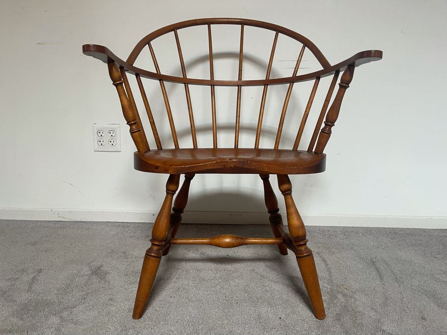 Vintage Brace Back Windsor Armchair Famous Reproductions Of Old New England Furniture By CB 27W X 20D X 34H [Photo 4]