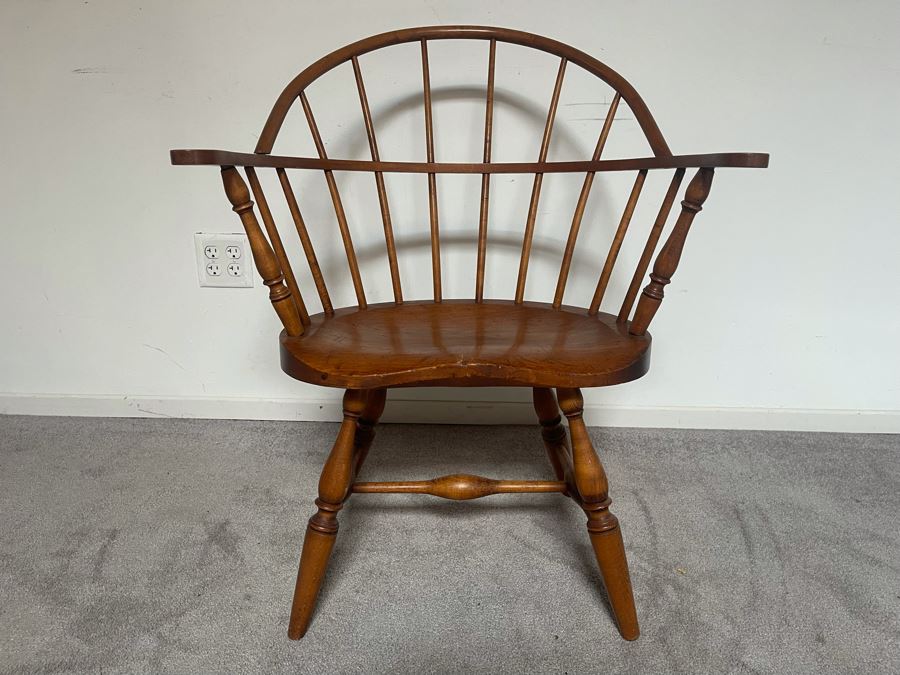 Vintage Brace Back Windsor Armchair Famous Reproductions Of Old New England Furniture By CB 27W X 20D X 34H [Photo 3]