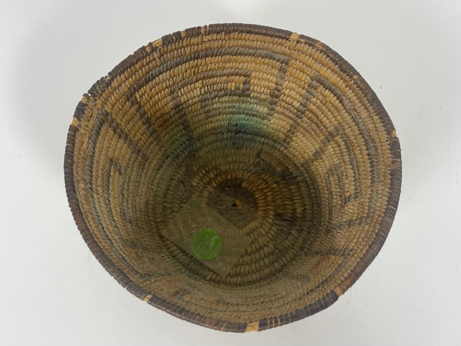 Antique Native American Indian Pima Basket From Arizona Circa 1910 Some Wear From Age 6.5W X 3.5H [Photo 5]