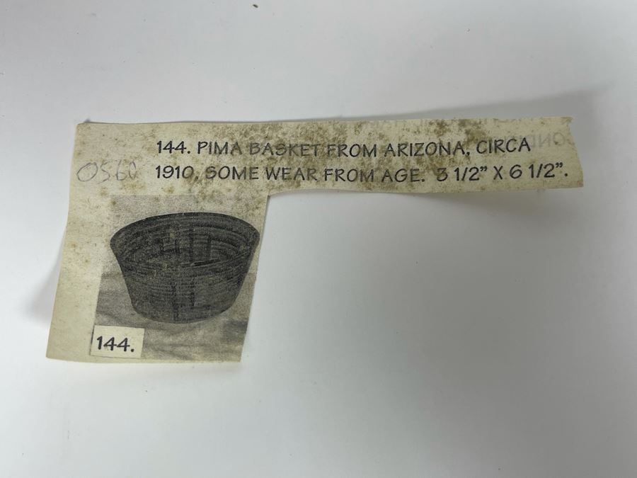 Antique Native American Indian Pima Basket From Arizona Circa 1910 Some Wear From Age 6.5W X 3.5H [Photo 11]