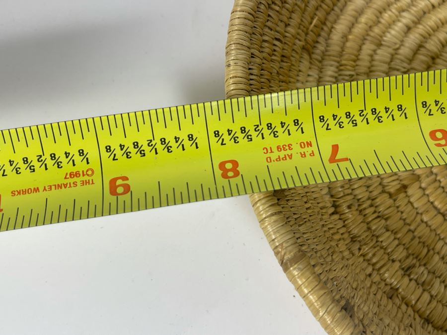 Vintage Native American Indian Papago Basket 8R X 1.5H [Photo 9]