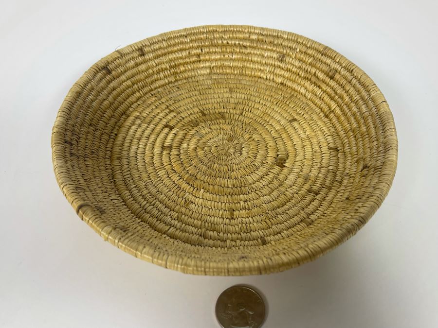 Vintage Native American Indian Papago Basket 8R X 1.5H [Photo 2]