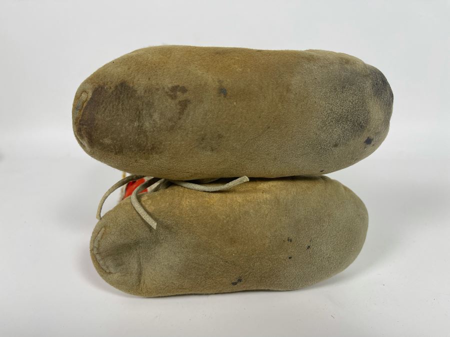 Vintage Nootka Child’s Beaded Mukluks Moccasins 7L [Photo 10]