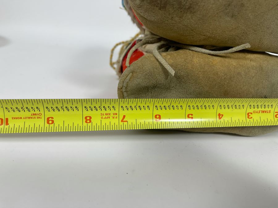 Vintage Nootka Child’s Beaded Mukluks Moccasins 7L [Photo 11]