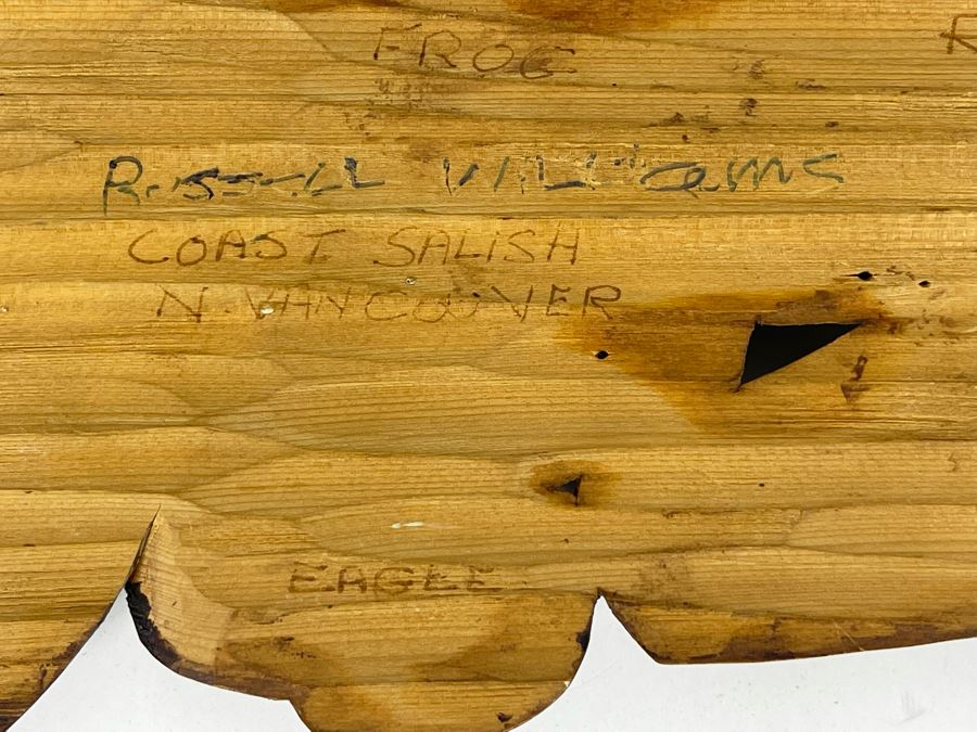 Vintage Wooden Carved Raven / Eagle By Russell Williams Coast Salish N. Vancouver 10.5L X 4W [Photo 9]