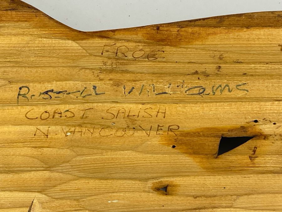 Vintage Wooden Carved Raven / Eagle By Russell Williams Coast Salish N. Vancouver 10.5L X 4W [Photo 12]