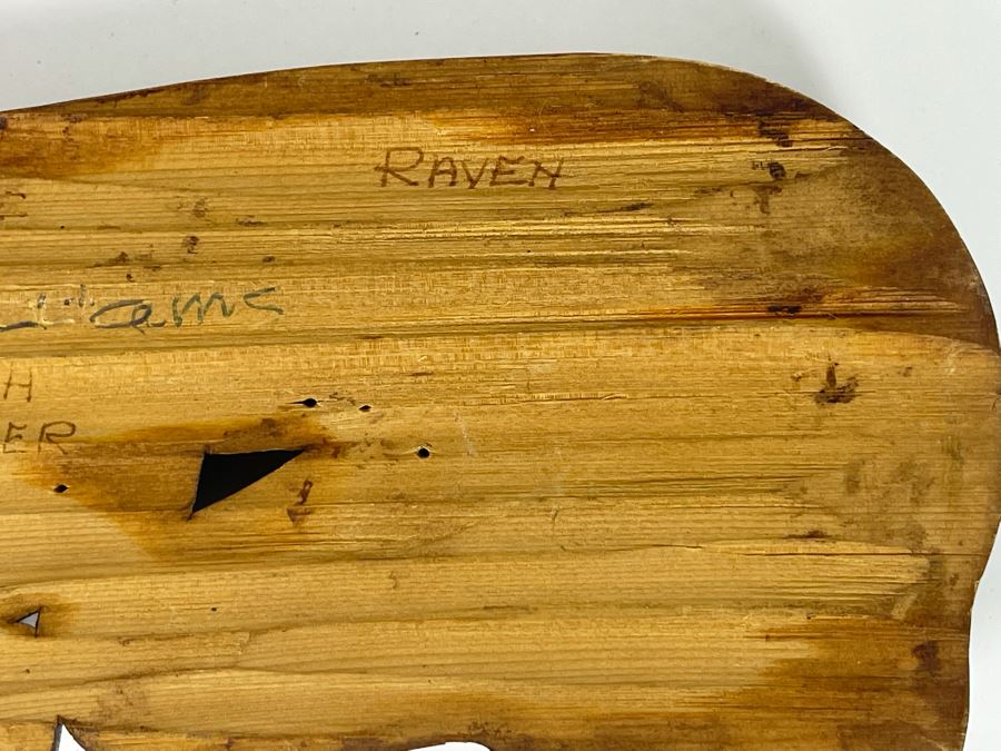 Vintage Wooden Carved Raven / Eagle By Russell Williams Coast Salish N. Vancouver 10.5L X 4W [Photo 11]