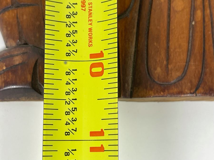 Vintage Wooden Carved Raven / Eagle By Russell Williams Coast Salish N. Vancouver 10.5L X 4W [Photo 14]