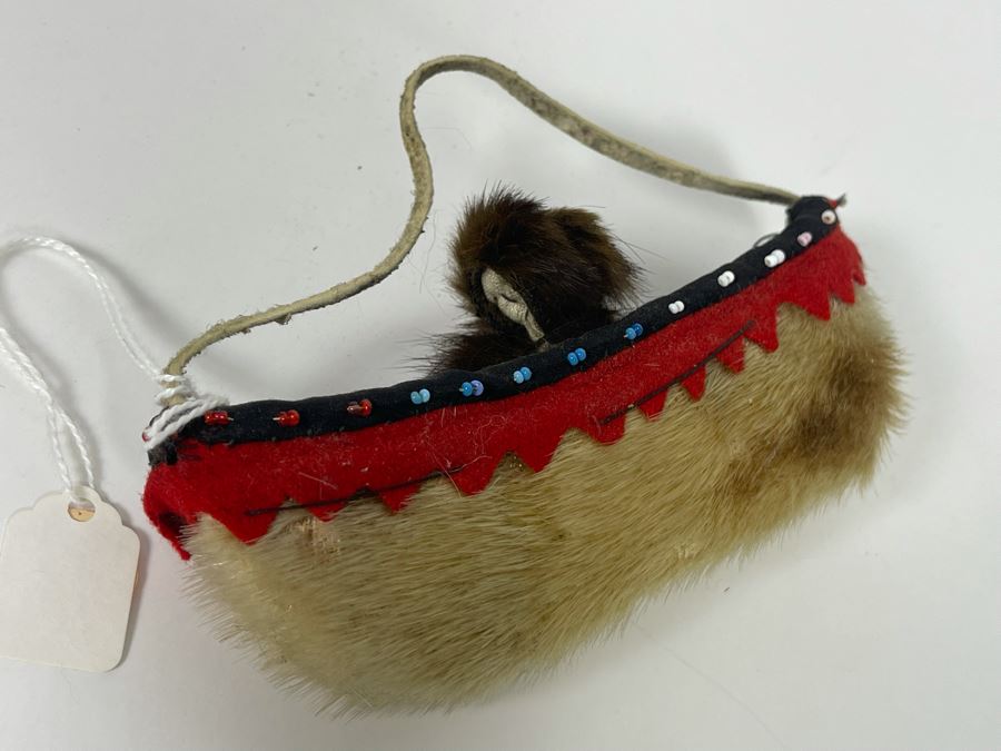 Vintage Toy Canoe Made Of Seal Nootka 6L [Photo 2]