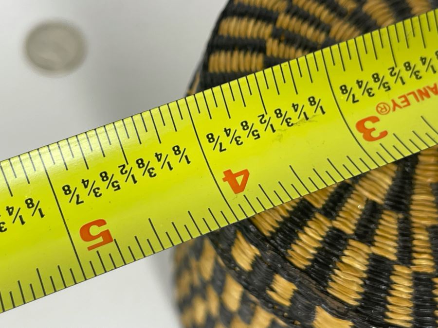 Vintage Native American Indian Northwest Coast Woven Basket With Lid 4W X 7H [Photo 10]