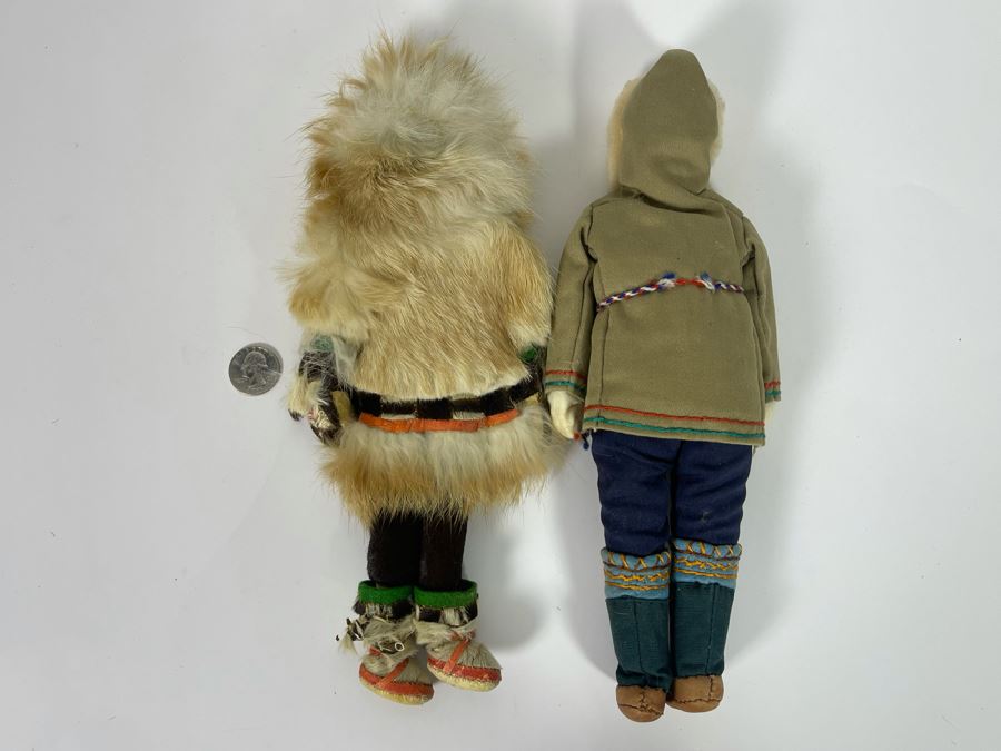 Vintage Pair Of 1940 Eskimo Dolls 12H [Photo 9]