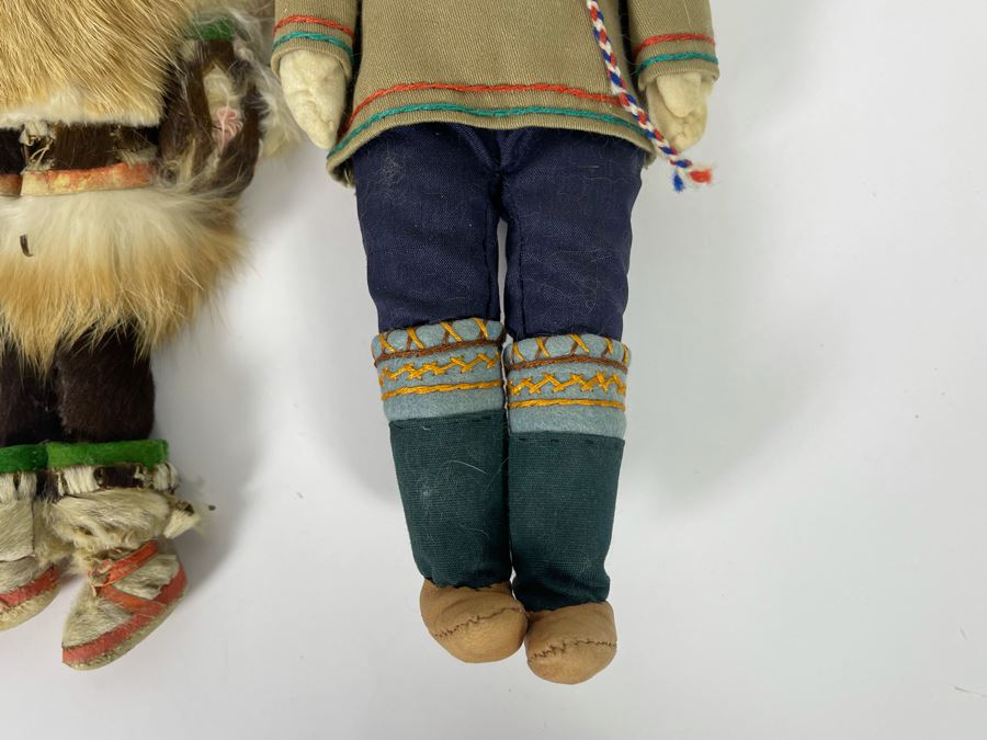 Vintage Pair Of 1940 Eskimo Dolls 12H [Photo 7]