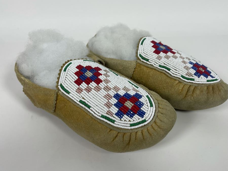 Vintage Native American Plains Indians Moccasins 9L [Photo 5]