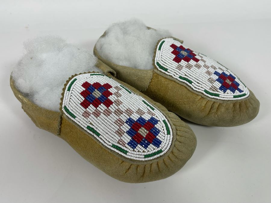 Vintage Native American Plains Indians Moccasins 9L [Photo 6]