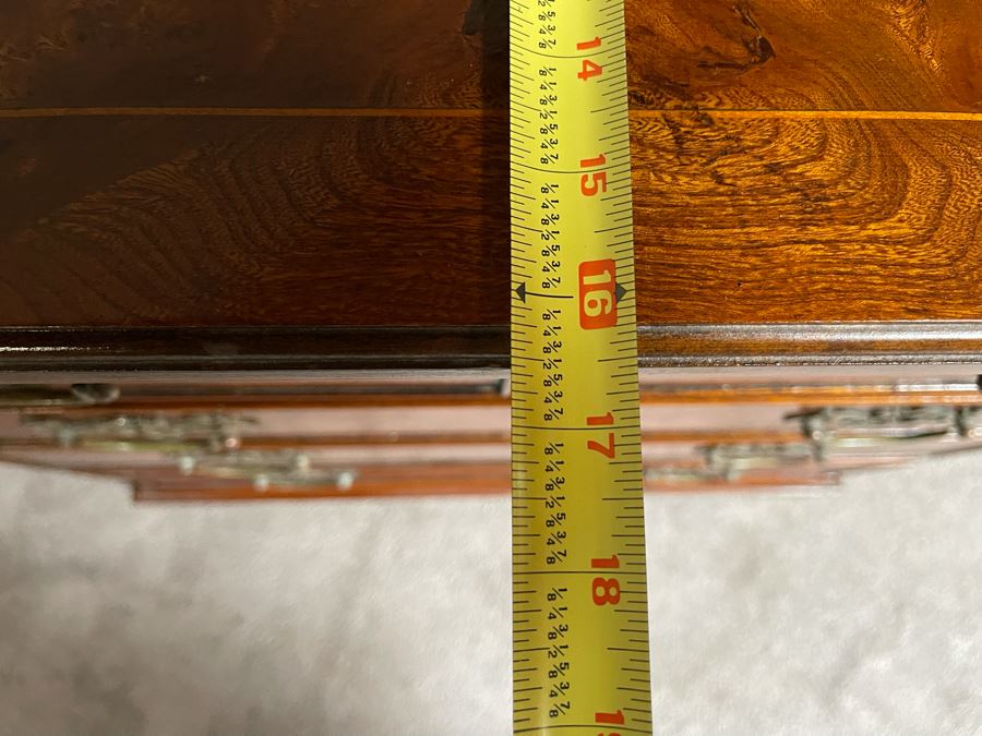 Vintage Burled Walnut Chest Of Drawers Dresser By Southampton 30W X 16.5D X 32H [Photo 13]