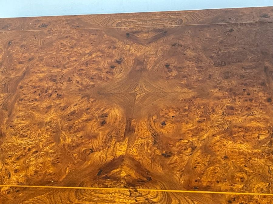 Vintage Burled Walnut Chest Of Drawers Dresser By Southampton 30W X 16.5D X 32H [Photo 6]