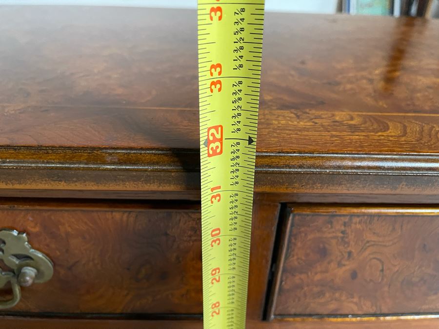 Vintage Burled Walnut Chest Of Drawers Dresser By Southampton 30W X 16.5D X 32H [Photo 14]