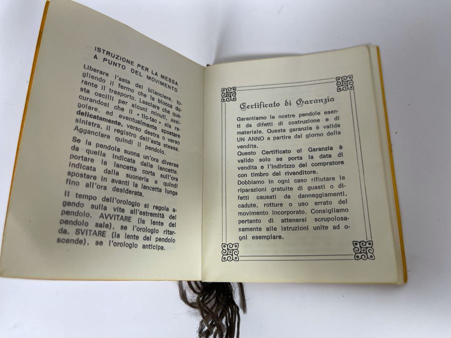 Vintage French Louis XIV Style Wooden Inlay Pendulum Mantel Clock By Artem With German FHS Movement With Original Instructions Working [Photo 25]