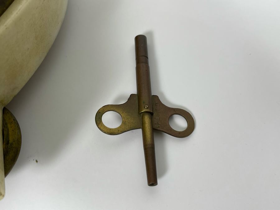 Antique French Gilt Bronze And Marble Mantle Clock Miroy Fres Brevetes Paris Prize Medal 1851 Needs Servicing 17W X 8D X 17H [Photo 12]