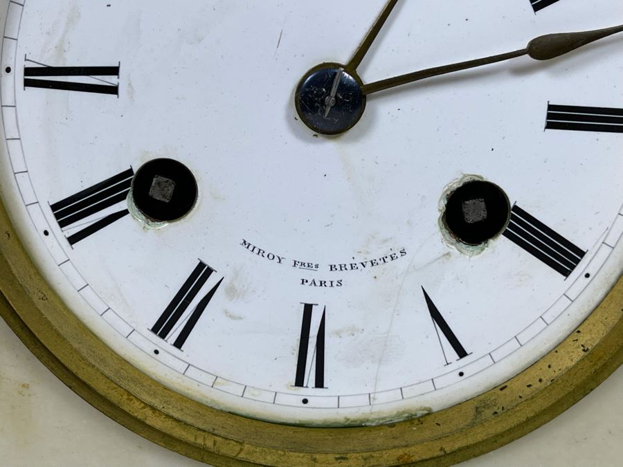 Antique French Gilt Bronze And Marble Mantle Clock Miroy Fres Brevetes Paris Prize Medal 1851 Needs Servicing 17W X 8D X 17H [Photo 8]