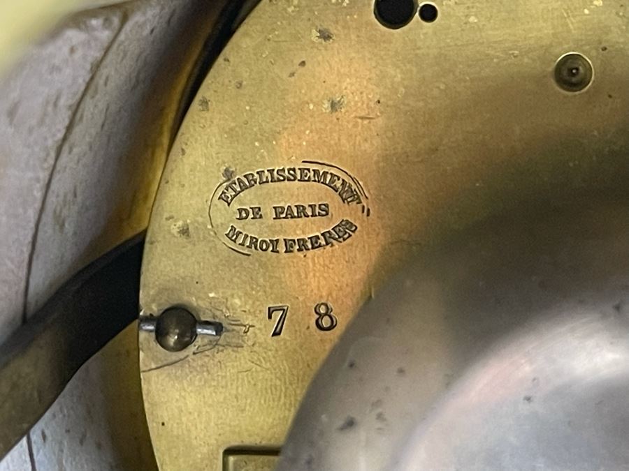 Antique French Gilt Bronze And Marble Mantle Clock Miroy Fres Brevetes Paris Prize Medal 1851 Needs Servicing 17W X 8D X 17H [Photo 21]