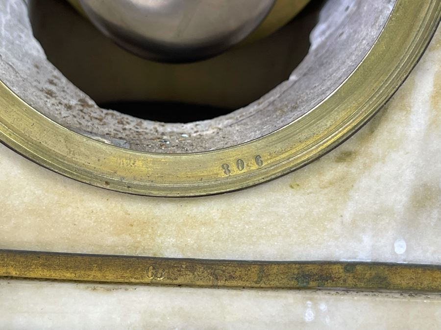 Antique French Gilt Bronze And Marble Mantle Clock Miroy Fres Brevetes Paris Prize Medal 1851 Needs Servicing 17W X 8D X 17H [Photo 19]