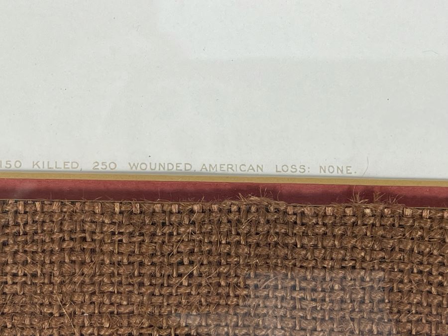 The Battle Of Manila Fought By Rear Admiral Dewey Lithograph Framed In Excellent Condition Copyright 1898 By Muller, Luchsinger & Co New York 19 X 16 [Photo 10]