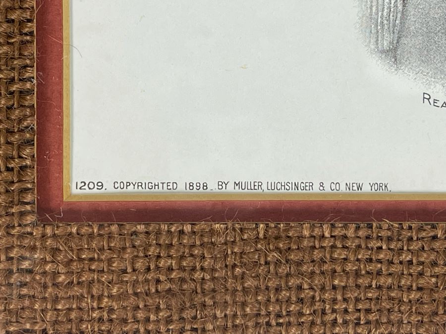 The Battle Of Manila Fought By Rear Admiral Dewey Lithograph Framed In Excellent Condition Copyright 1898 By Muller, Luchsinger & Co New York 19 X 16 [Photo 7]